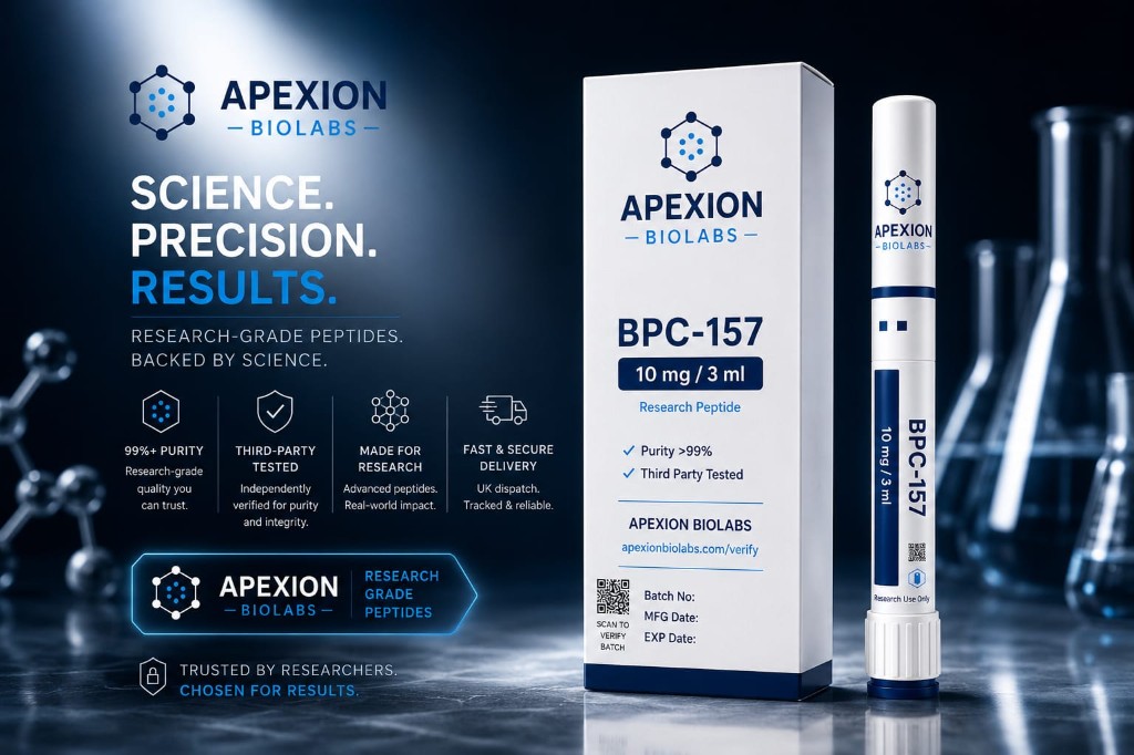 Science. Precision. Results. Apexion Biolabs research-grade peptides.